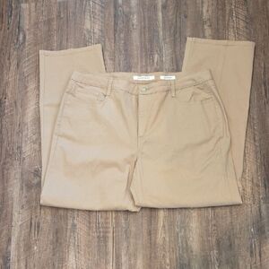 Jones New York Sutton Straight Khaki Pants